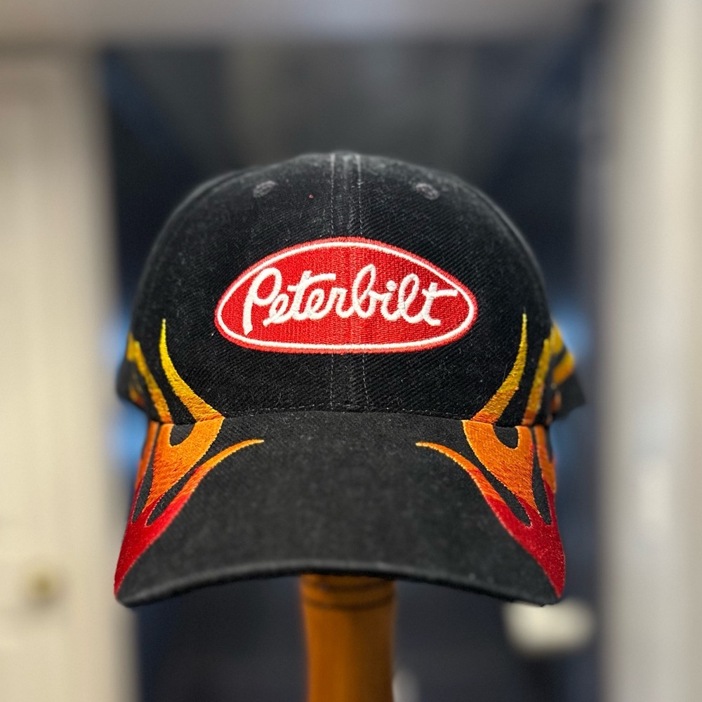 Peterbilt Black Cap with Flame Design